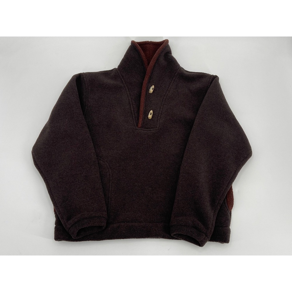 Cabela's Men's‎ Medium Regular Brown Polyester Pullover 1/4 Jacket 56835